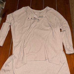 lounge button shirt with longer back